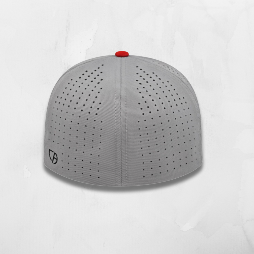 Varsity Game Hat + 3D Embroidered CH Logo - Gray Red
