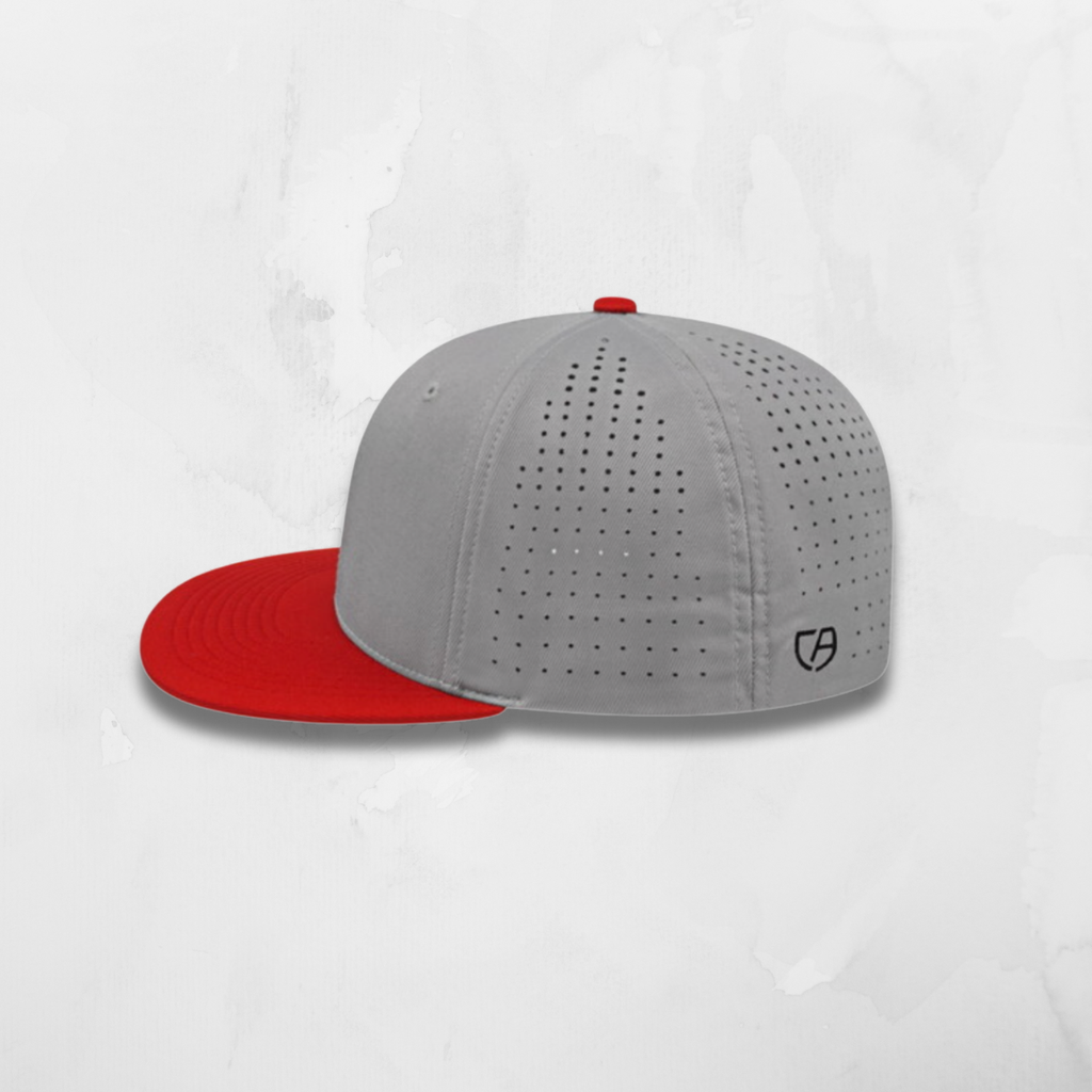 Varsity Game Hat + 3D Embroidered CH Logo - Gray Red