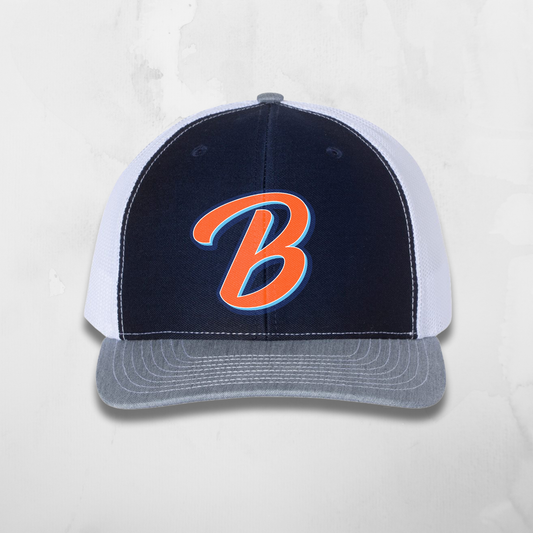 Trucker - Navy White Heather Gray